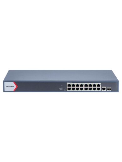 18 prievadų, 16 PoE prievadų komutatorius Hikvision DS-3E1518P-EI/M 18 prievadų, 16 PoE prievadų komutatorius Hikvision DS-3E1518P-EI/M