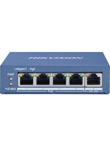 5 prievadų, 4 PoE prievadų komutatorius Hik-vision DS-3E0505P-E/M 5 prievadų, 4 PoE prievadų komutatorius Hik-vision DS-3E0505P-E/M