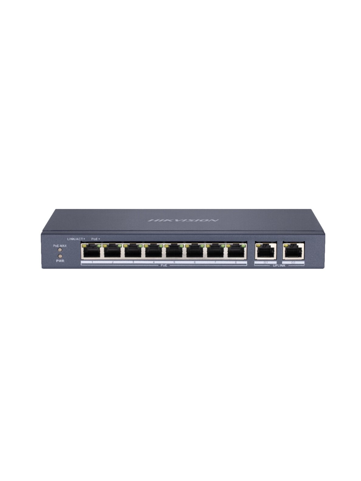 Hikvision 10 prievadų 8 PoE prievadų komutatorius DS-3E0310P-E/M Hikvision 10 prievadų 8 PoE prievadų komutatorius DS-3E0310P-E/M