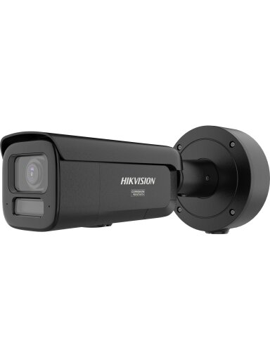 Hikvision bullet DS-2CD2647G3-LIZS2UY/SL F2.8-12 (juoda, 4 MP, 60 m IR+LED, Hybrid Light, ColorVu 3.0, AcuSense 3.0)