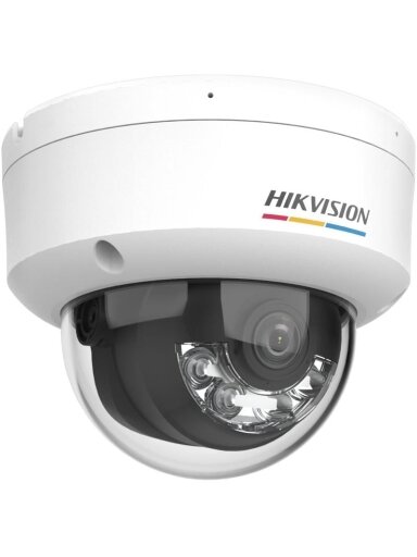 Hikvision dome DS-2CD1147G2H-LIUF F2.8 (balta, 4 MP, 30 m IR, 30 m. LED, Hybrid Light))