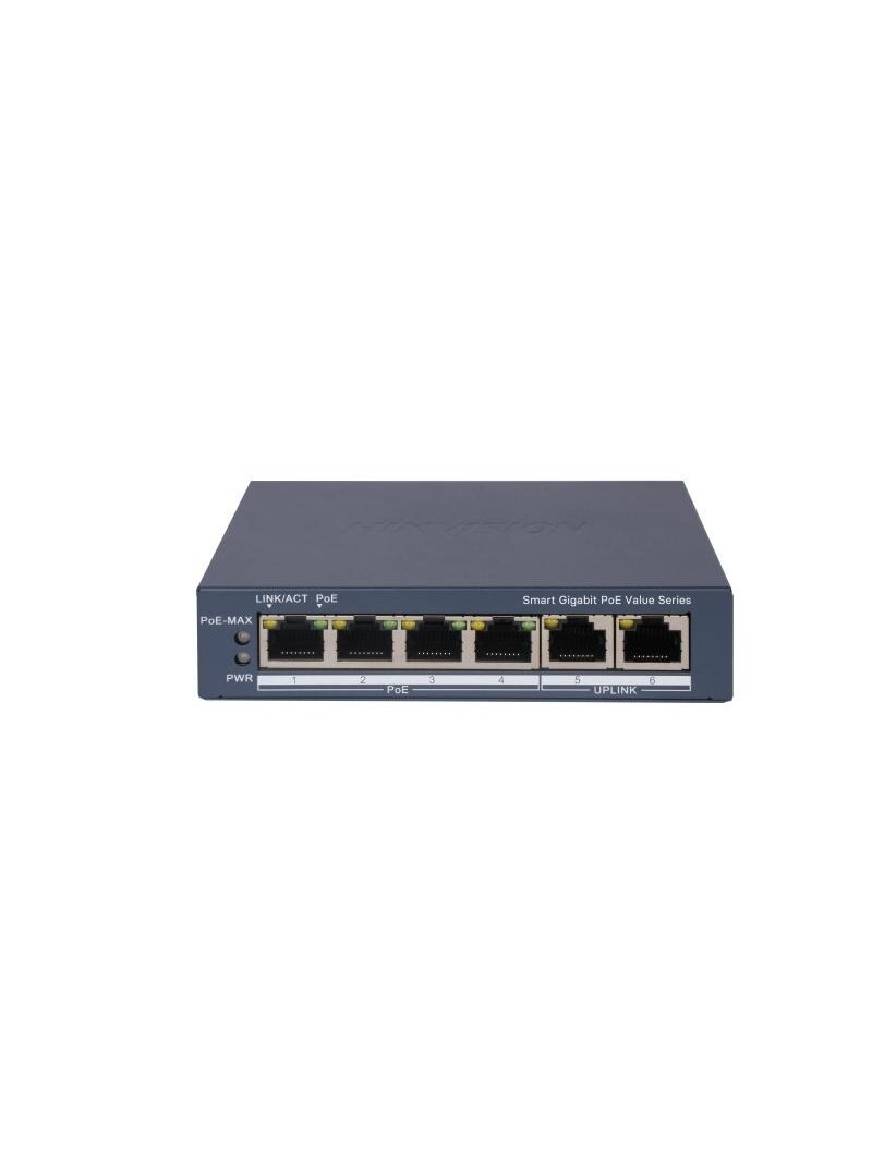 Hikvision 6 prievadų komutatorius DS-3E1506P-EI/M (valdomas) Hikvision 6 prievadų komutatorius DS-3E1506P-EI/M (valdomas)