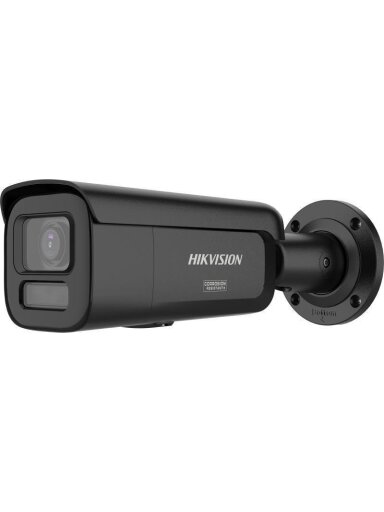 IP kamera Hikvision bullet DS-2CD2647G3T-LIZSY F2.8-12 (Juoda, 4 MP, 60 m IR+LED, Hybrid Light, ColorVu 3.0, AcuSense 3.0)