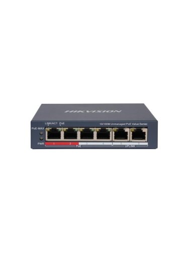 Komutatorius 6 prievadų Hikvision DS-3E0106P-E/M(B)